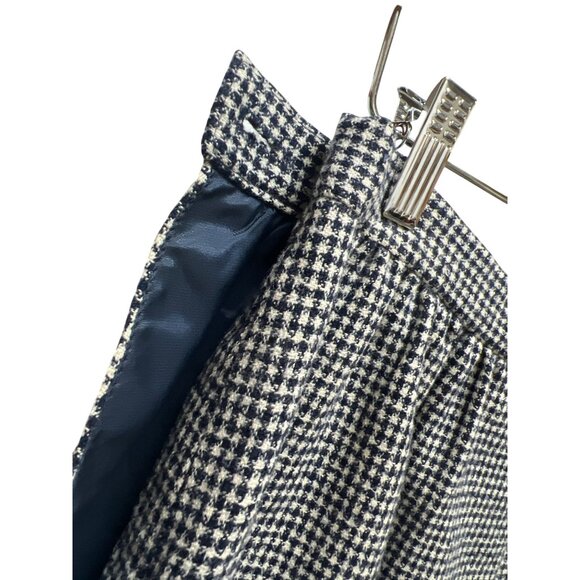 Pendleton Vintage 90's Navy Blue & White Houndstooth Pencil Skirt - Picture 6 of 7